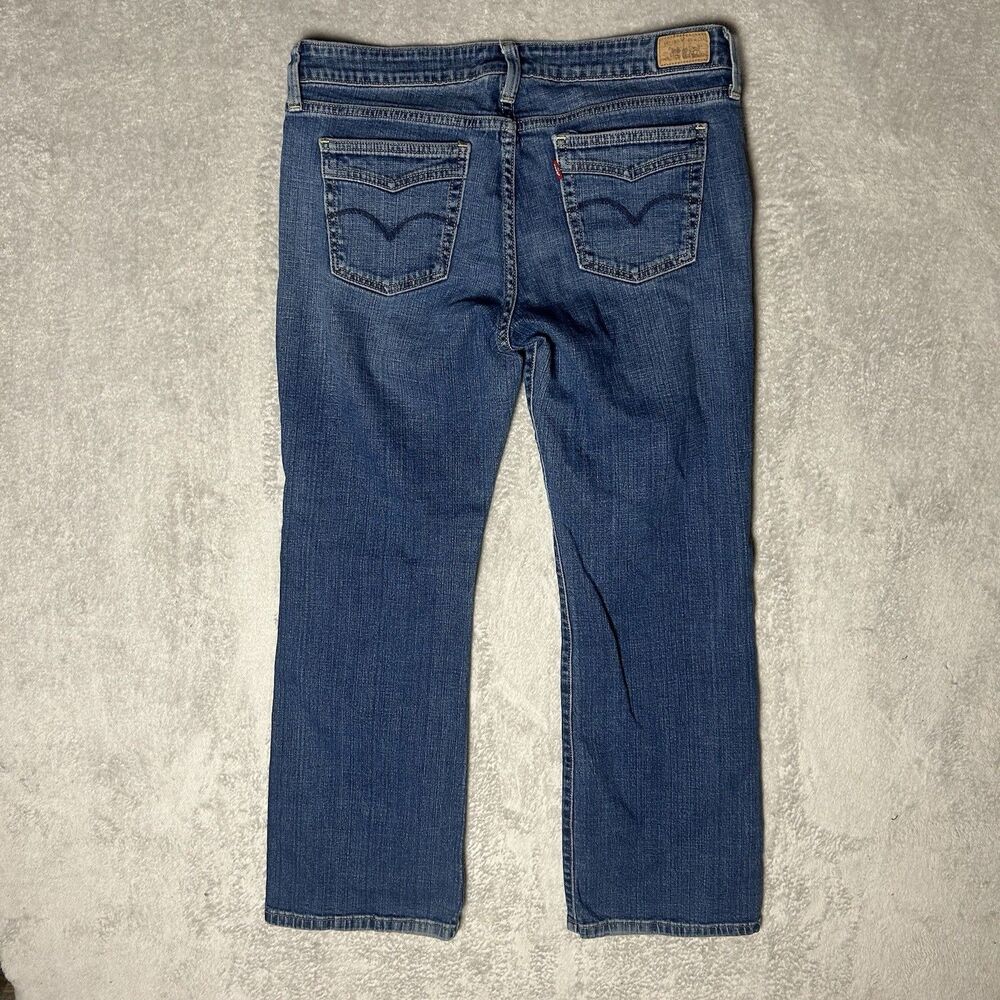 Y2K Women’s Levi’s Low Boot Cut 545 Dark Denim Jeans 2000S Western Size 10  - Picture 10 of 13